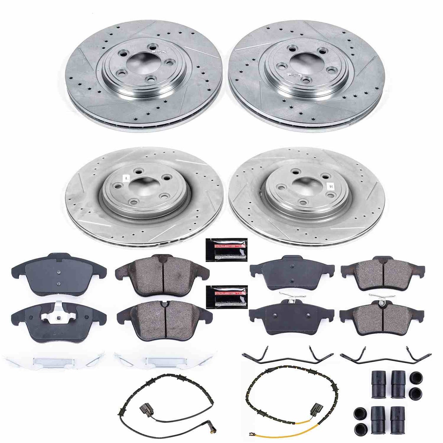 PowerStop Power Stop 13-15 Jaguar XF Front & Rear Z23 Evolution Sport Brake Kit K7592