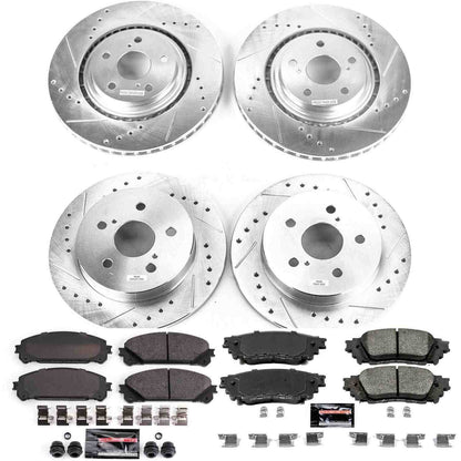 PowerStop Power Stop 15-17 Lexus NX200t Front & Rear Z23 Evolution Sport Brake Kit K7605
