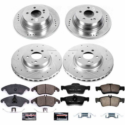 PowerStop Power Stop 14-16 Mercedes-Benz E250 Front & Rear Z23 Evolution Sport Brake Kit K7612