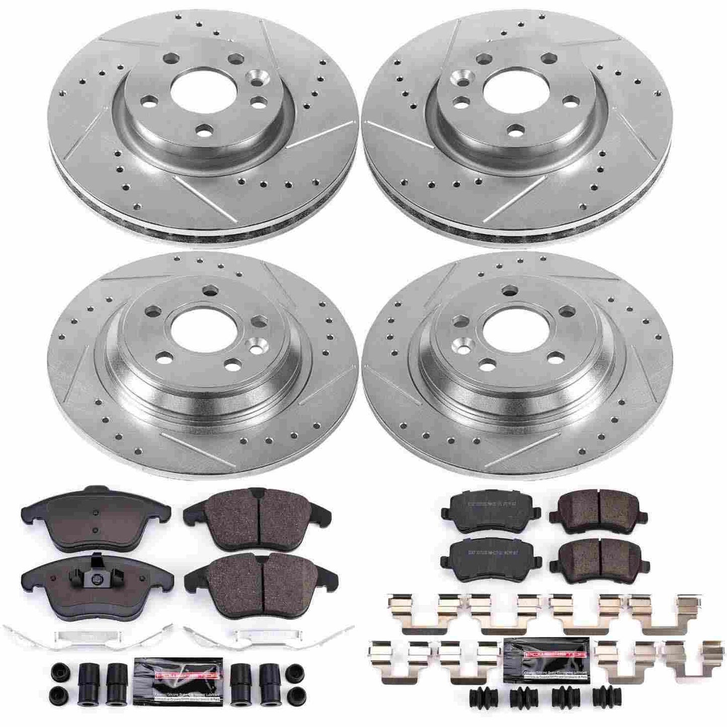 PowerStop Power Stop 15-18 Volvo S60 Front & Rear Z23 Evolution Sport Brake Kit K7636