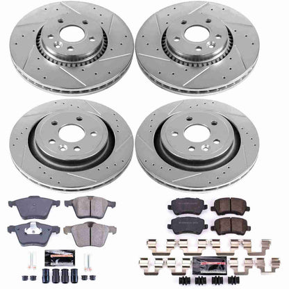 PowerStop Power Stop 15-18 Volvo S60 Front & Rear Z23 Evolution Sport Brake Kit K7637