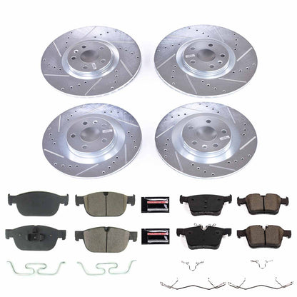 PowerStop Power Stop 17-18 Volvo S90 Front & Rear Z23 Evolution Sport Brake Kit K7644