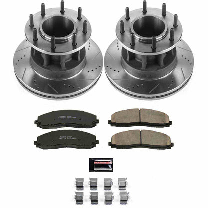 PowerStop Power Stop 17-19 Ford F-350 Super Duty Front Z23 Evolution Sport Brake Kit K7669