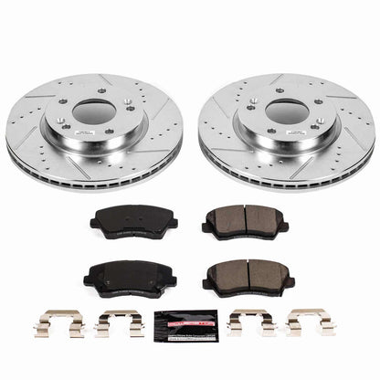 PowerStop Power Stop 16-17 Hyundai Veloster Front Z23 Evolution Sport Brake Kit K7672