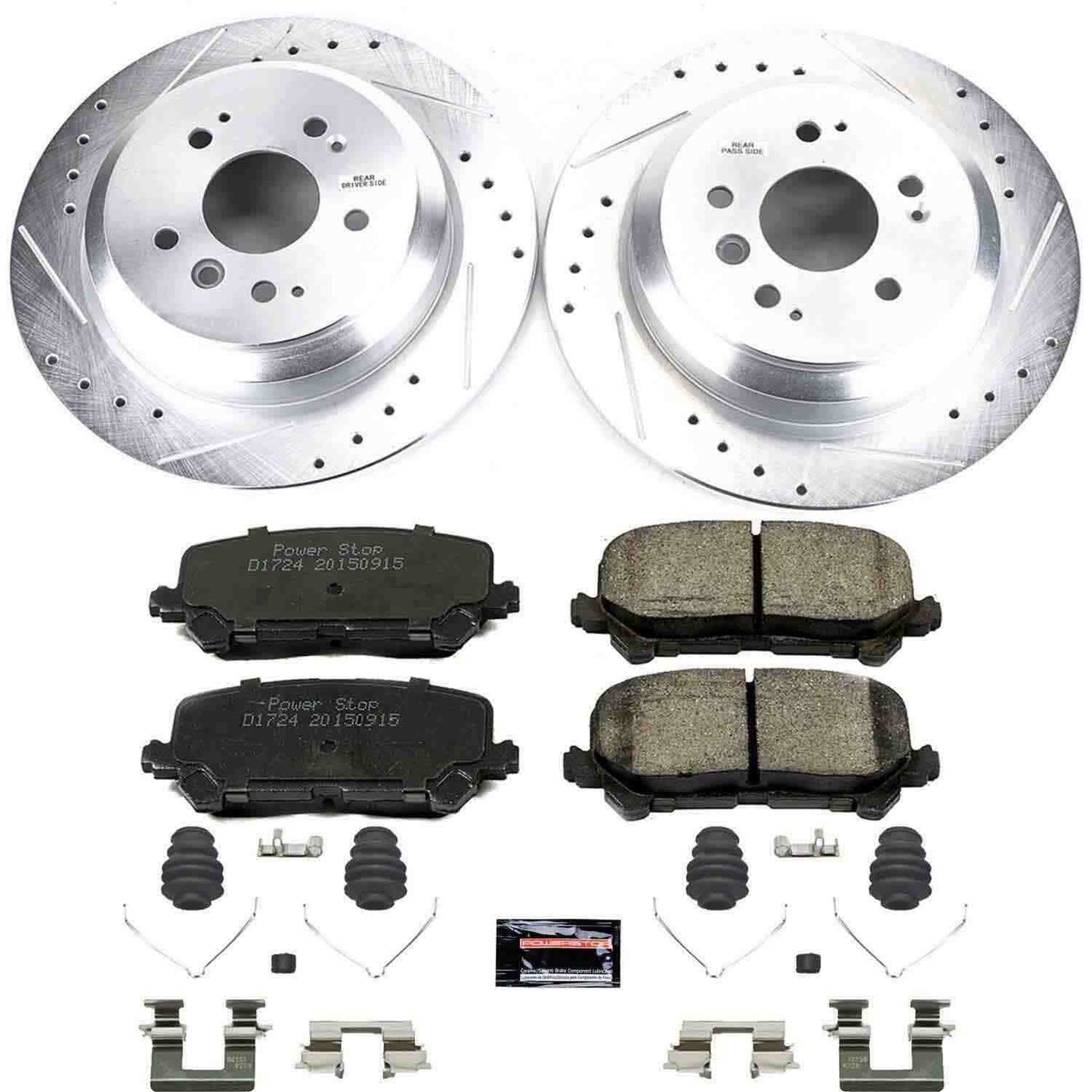 PowerStop Power Stop 16-19 Honda Pilot Rear Z23 Evolution Sport Brake Kit K7727