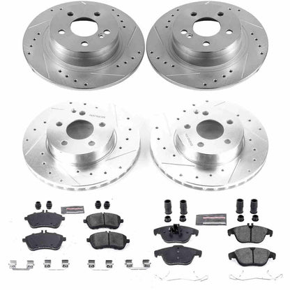 PowerStop Power Stop 2015 Mercedes-Benz C250 Front & Rear Z23 Evolution Sport Brake Kit K7759