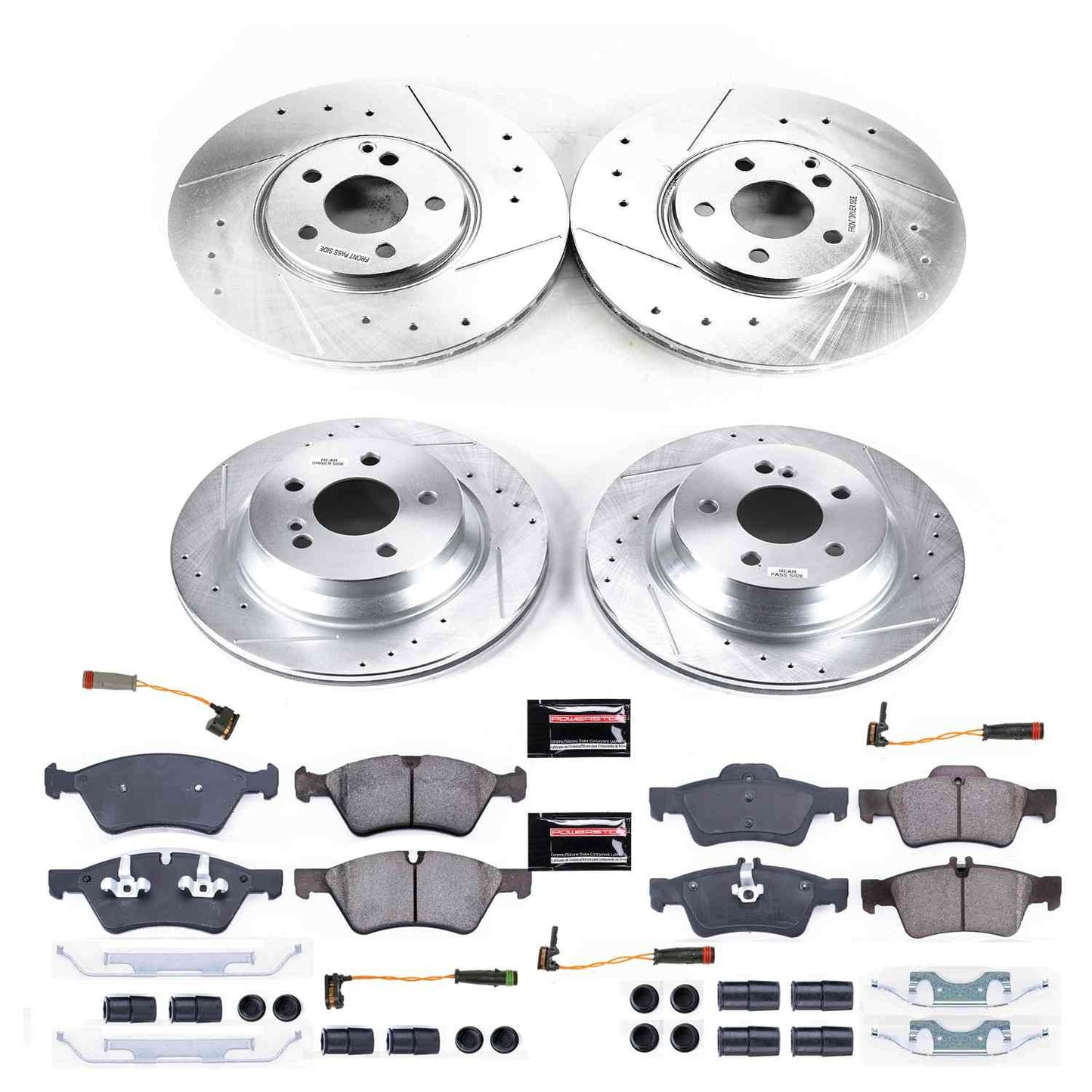 PowerStop Power Stop 2006 Mercedes-Benz E500 Front & Rear Z23 Evolution Sport Brake Kit K7762