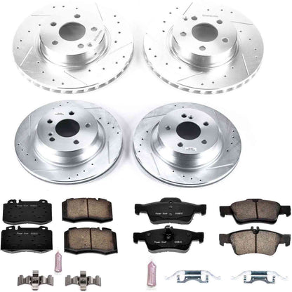 PowerStop Power Stop 04-06 Mercedes-Benz E500 Front & Rear Z23 Evolution Sport Brake Kit K7764