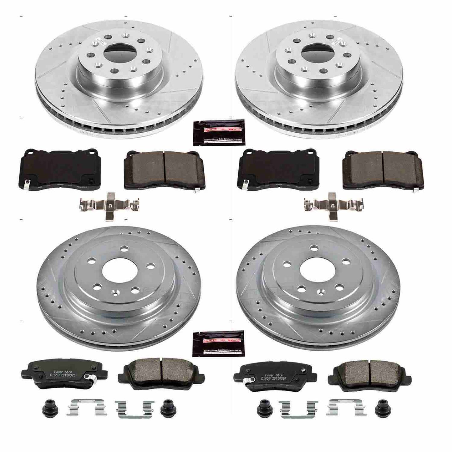 PowerStop Power Stop 14-18 Cadillac CTS Front & Rear Z23 Evolution Sport Brake Kit K7817