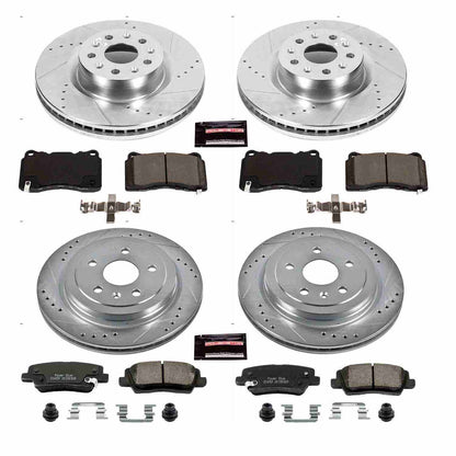 PowerStop Power Stop 14-18 Cadillac CTS Front & Rear Z23 Evolution Sport Brake Kit K7817