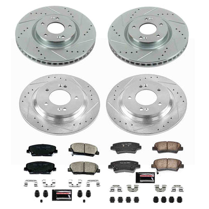 PowerStop Power Stop 13-15 Kia Optima Front & Rear Z23 Evolution Sport Brake Kit K7824