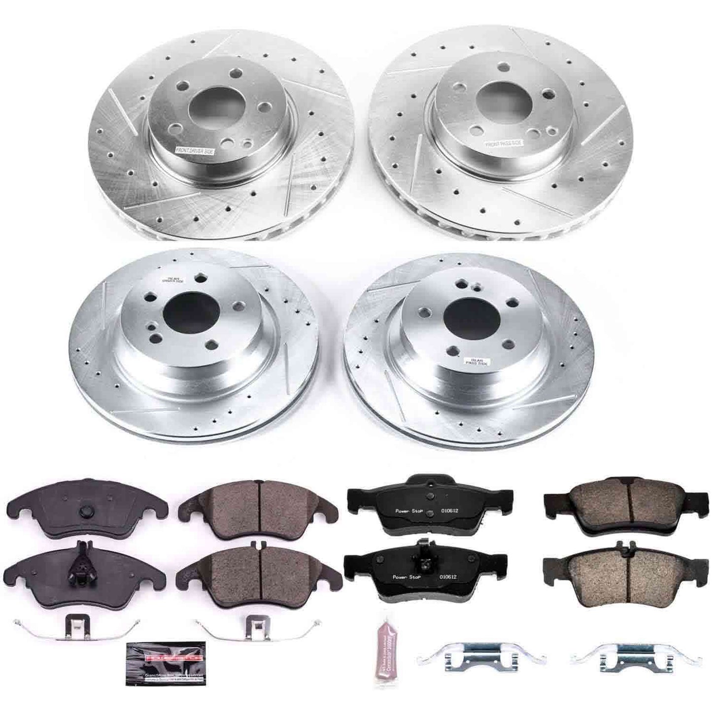 PowerStop Power Stop 10-14 Mercedes-Benz E350 Front & Rear Z23 Evolution Sport Brake Kit K7830