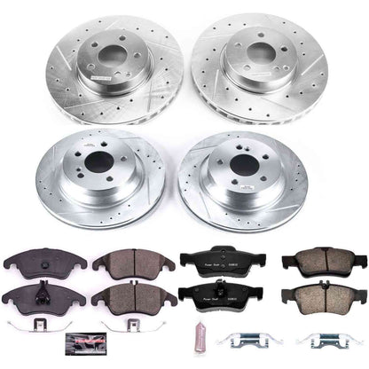 PowerStop Power Stop 10-14 Mercedes-Benz E350 Front & Rear Z23 Evolution Sport Brake Kit K7830