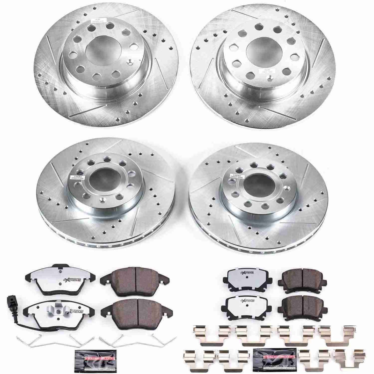 PowerStop Power Stop 2010 Volkswagen Golf Front & Rear Z26 Street Warrior Brake Kit K7837-26