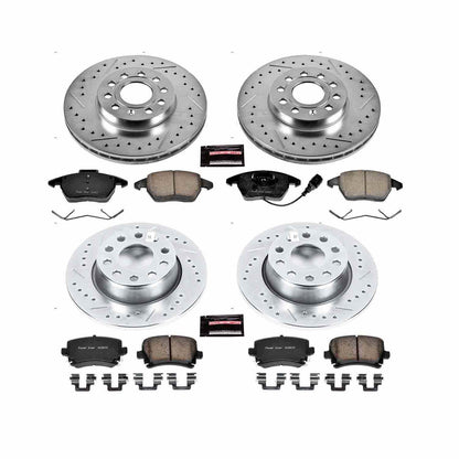 PowerStop Power Stop 2010 Volkswagen Golf Front & Rear Z23 Evolution Sport Brake Kit K7837