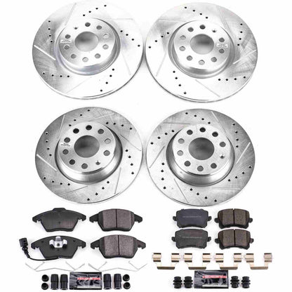 PowerStop Power Stop 2009 Volkswagen Passat Front & Rear Z23 Evolution Sport Brake Kit K7838