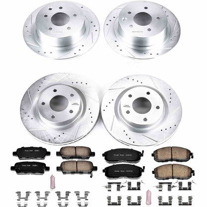 PowerStop Power Stop 07-10 Nissan Altima Front & Rear Z23 Evolution Sport Brake Kit K7865
