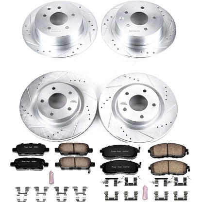 PowerStop Power Stop 07-10 Nissan Altima Front & Rear Z23 Evolution Sport Brake Kit K7865
