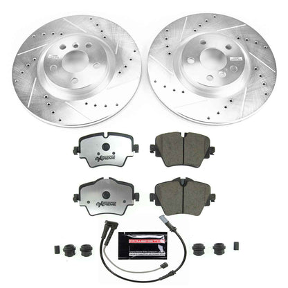PowerStop Power Stop 16-19 BMW X1 Front Z26 Street Warrior Brake Kit K7888-26