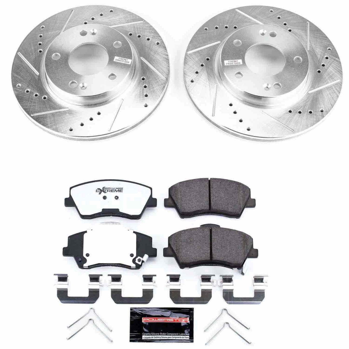 PowerStop Power Stop 17-19 Hyundai Ioniq Front Z36 Truck & Tow Brake Kit K7893-36
