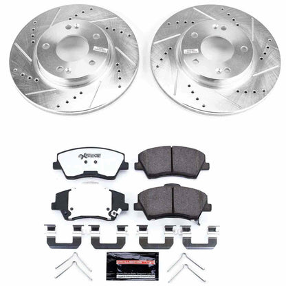 PowerStop Power Stop 17-19 Hyundai Ioniq Front Z36 Truck & Tow Brake Kit K7893-36