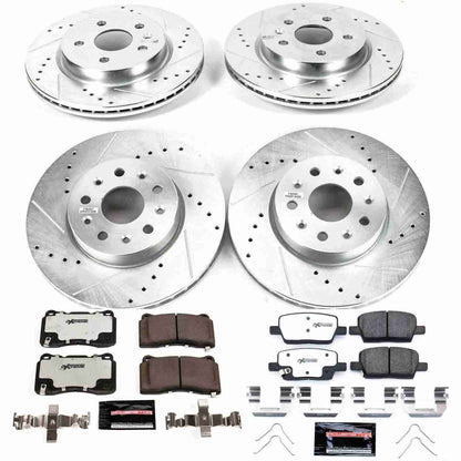 PowerStop Power Stop 16-18 Cadillac CT6 Front & Rear Z26 Street Warrior Brake Kit K7908-26