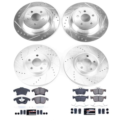 PowerStop Power Stop 17-19 Lincoln MKZ Front & Rear Z23 Evolution Sport Brake Kit K7912