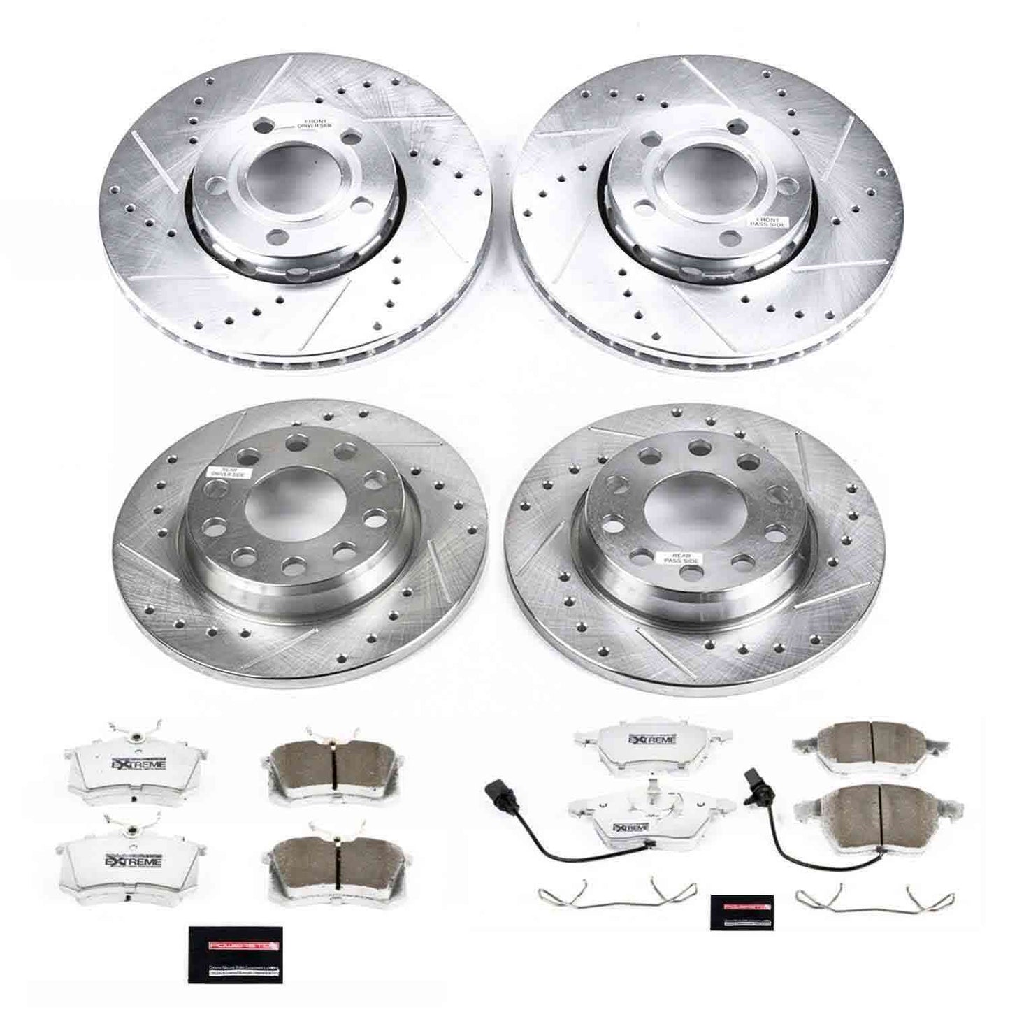 PowerStop Power Stop 04-06 Audi A4 Quattro Front & Rear Z26 Street Warrior Brake Kit K7917-26