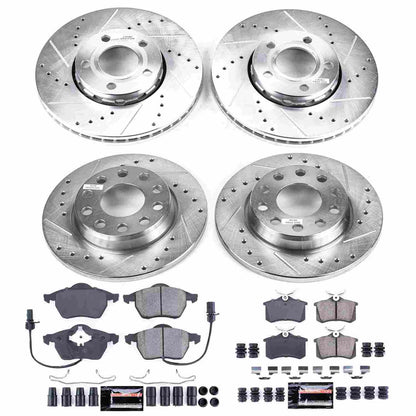 PowerStop Power Stop 04-06 Audi A4 Quattro Front & Rear Z23 Evolution Sport Brake Kit K7917