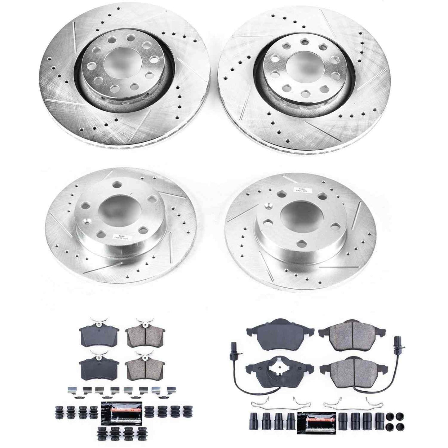 PowerStop Power Stop 04-05 Audi A4 Quattro Front & Rear Z23 Evolution Sport Brake Kit K7919