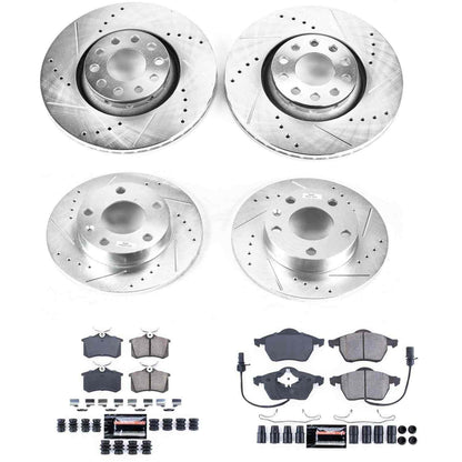 PowerStop Power Stop 04-05 Audi A4 Quattro Front & Rear Z23 Evolution Sport Brake Kit K7919