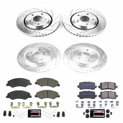 PowerStop Power Stop 18-19 Honda Odyssey Front & Rear Z23 Evolution Sport Brake Kit K7923