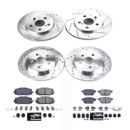 PowerStop Power Stop 2018 Toyota Prius Prime Front & Rear Z23 Evolution Sport Brake Kit K7924