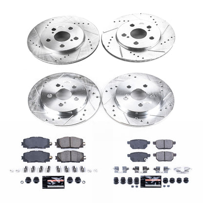 PowerStop Power Stop 2018 Toyota Prius Prime Front & Rear Z23 Evolution Sport Brake Kit K7924