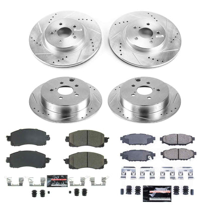 Power Stop 2018 Subaru Crosstrek Front & Rear Z23 Evolution Sport Brake Kit K7927
