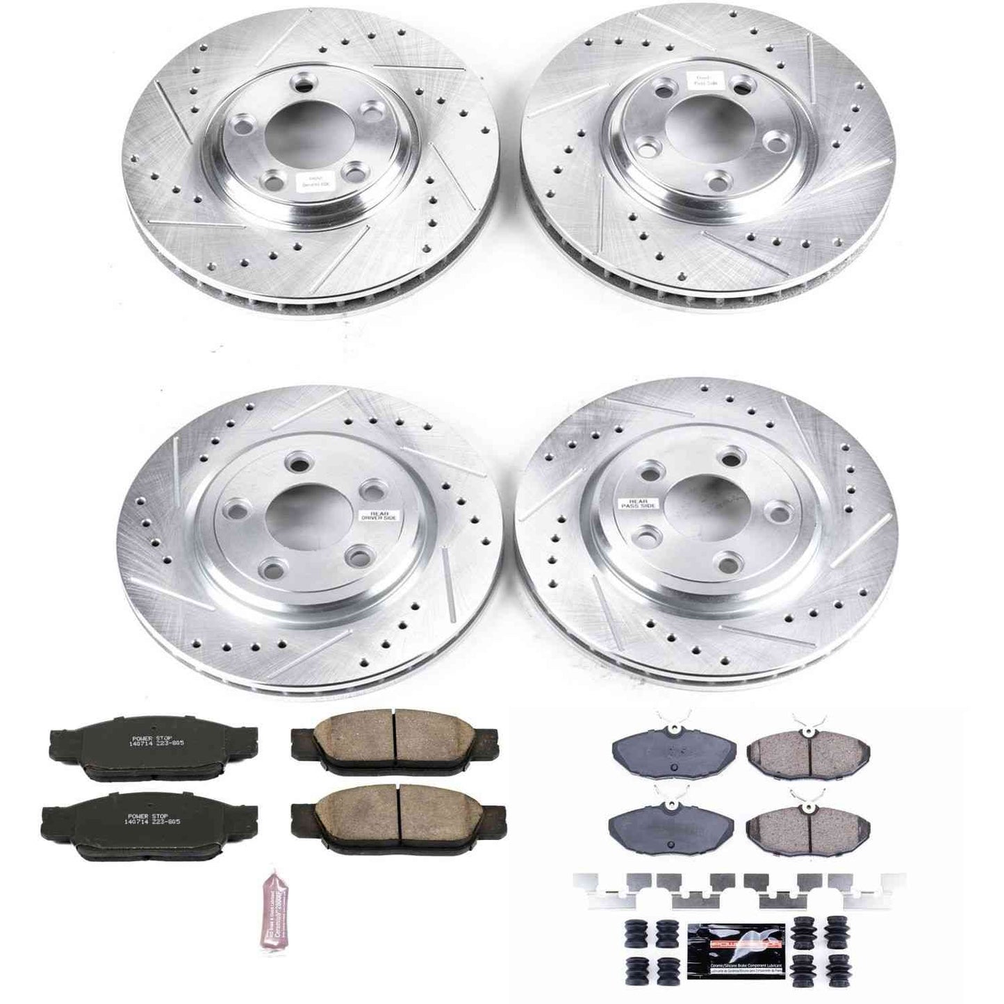PowerStop Power Stop 00-06 Lincoln LS Front & Rear Z23 Evolution Sport Brake Kit K7937