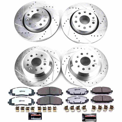 PowerStop Power Stop 18-19 Jeep Wrangler Front & Rear Z36 Truck & Tow Brake Kit K7938-36