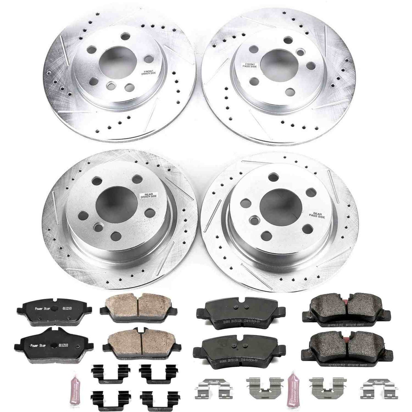 PowerStop Power Stop 14-16 Mini Cooper Front & Rear Z23 Evolution Sport Brake Kit K7978