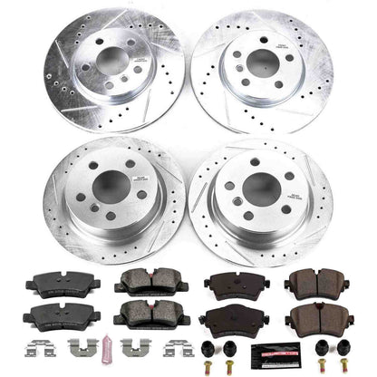 PowerStop Power Stop 14-19 Mini Cooper Front & Rear Z23 Evolution Sport Brake Kit K7981