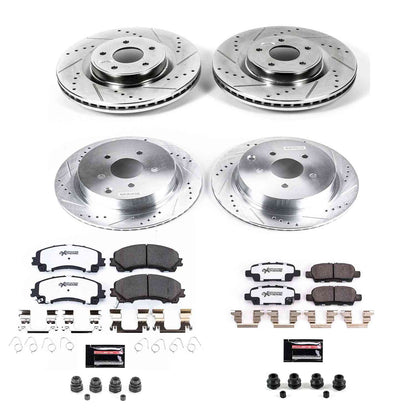 PowerStop Power Stop 18-19 Infiniti Q50 Front & Rear Z26 Street Warrior Brake Kit K8006-26