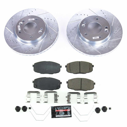 PowerStop Power Stop 17-19 Kia Soul Front Z23 Evolution Sport Brake Kit K8007