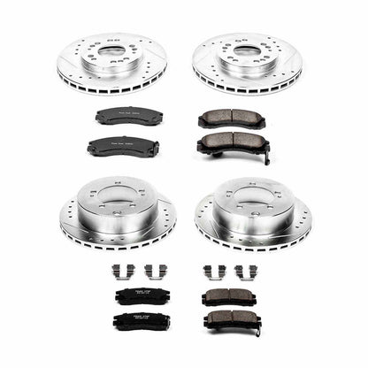 PowerStop Power Stop 91-96 Dodge Stealth Front & Rear Z23 Evolution Sport Brake Kit K800