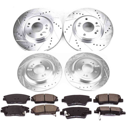 PowerStop Power Stop 17-18 Kia Sportage Front & Rear Z23 Evolution Sport Brake Kit K8010
