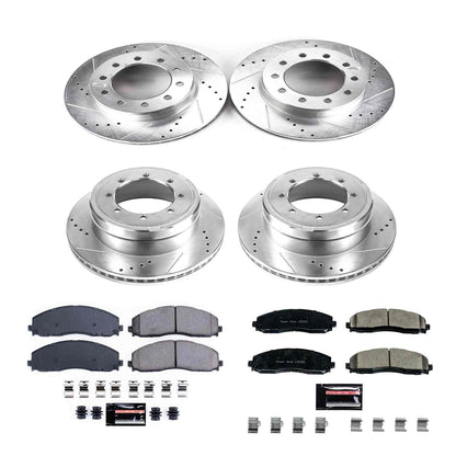 PowerStop Power Stop 2016 Ford F-350 Super Duty Front & Rear Z23 Evolution Sport Brake Kit K8027