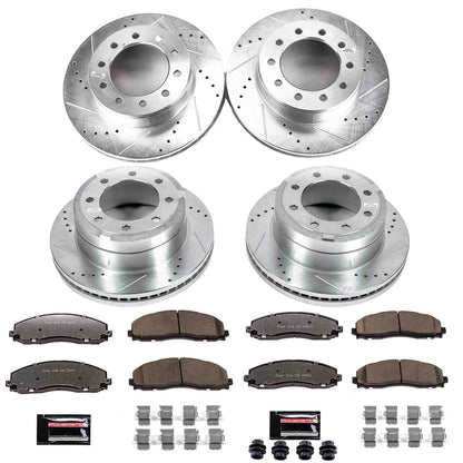 PowerStop Power Stop 2016 Ford F-350 Super Duty Front & Rear Z36 Truck & Tow Brake Kit K8028-36