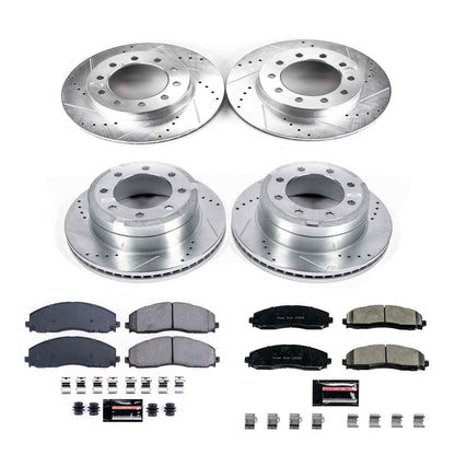 PowerStop Power Stop 2016 Ford F-350 Super Duty Front & Rear Z23 Evolution Sport Brake Kit K8028