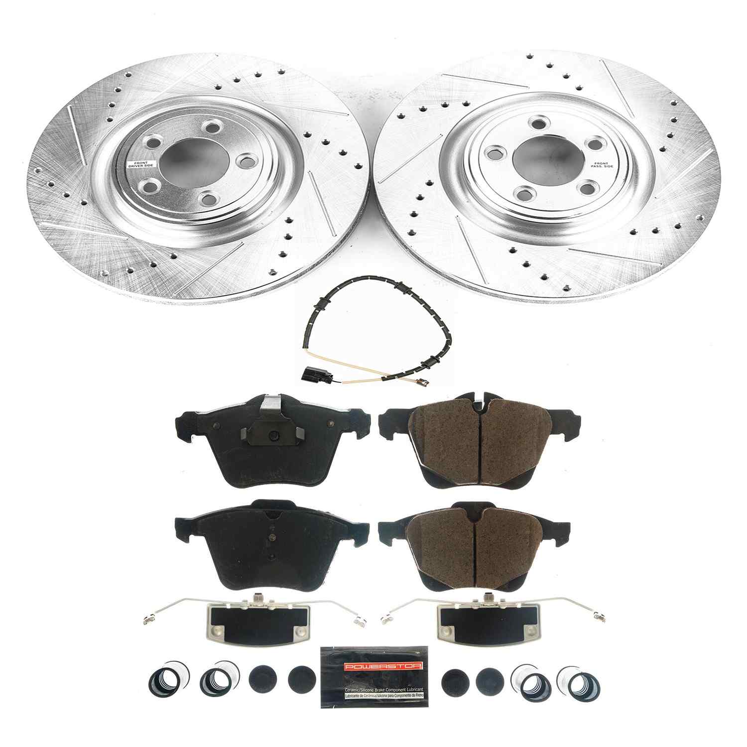 Power Stop 18-19 Jaguar F-Type Front Z23 Evolution Sport Brake Kit K8037
