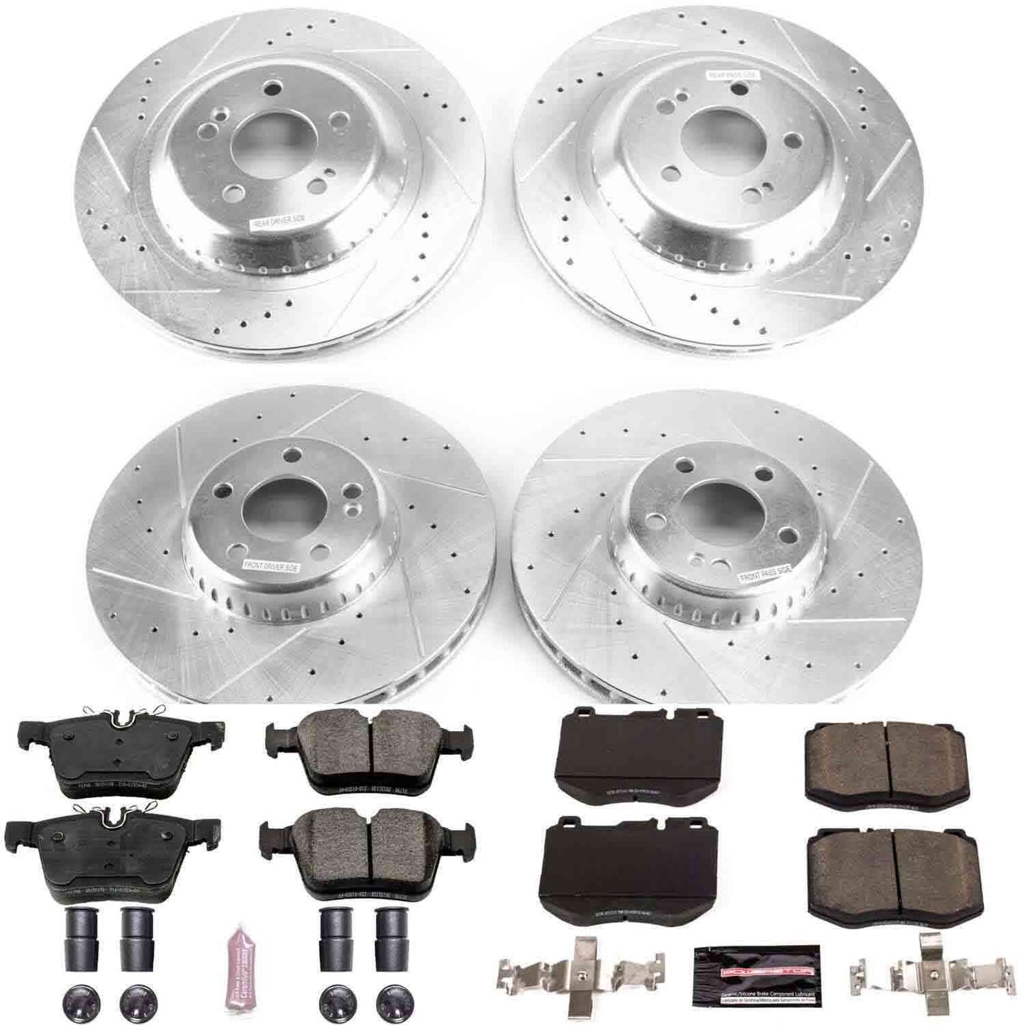 PowerStop Power Stop 2018 Mercedes-Benz C350e Front & Rear Z23 Evolution Sport Brake Kit K8050