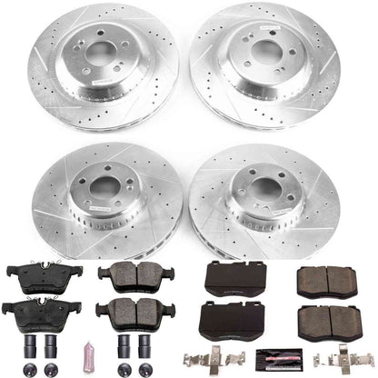 PowerStop Power Stop 2018 Mercedes-Benz C350e Front & Rear Z23 Evolution Sport Brake Kit K8050