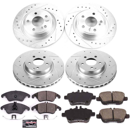 PowerStop Power Stop 2018 Mercedes-Benz SLC300 Front & Rear Z23 Evolution Sport Brake Kit K8056